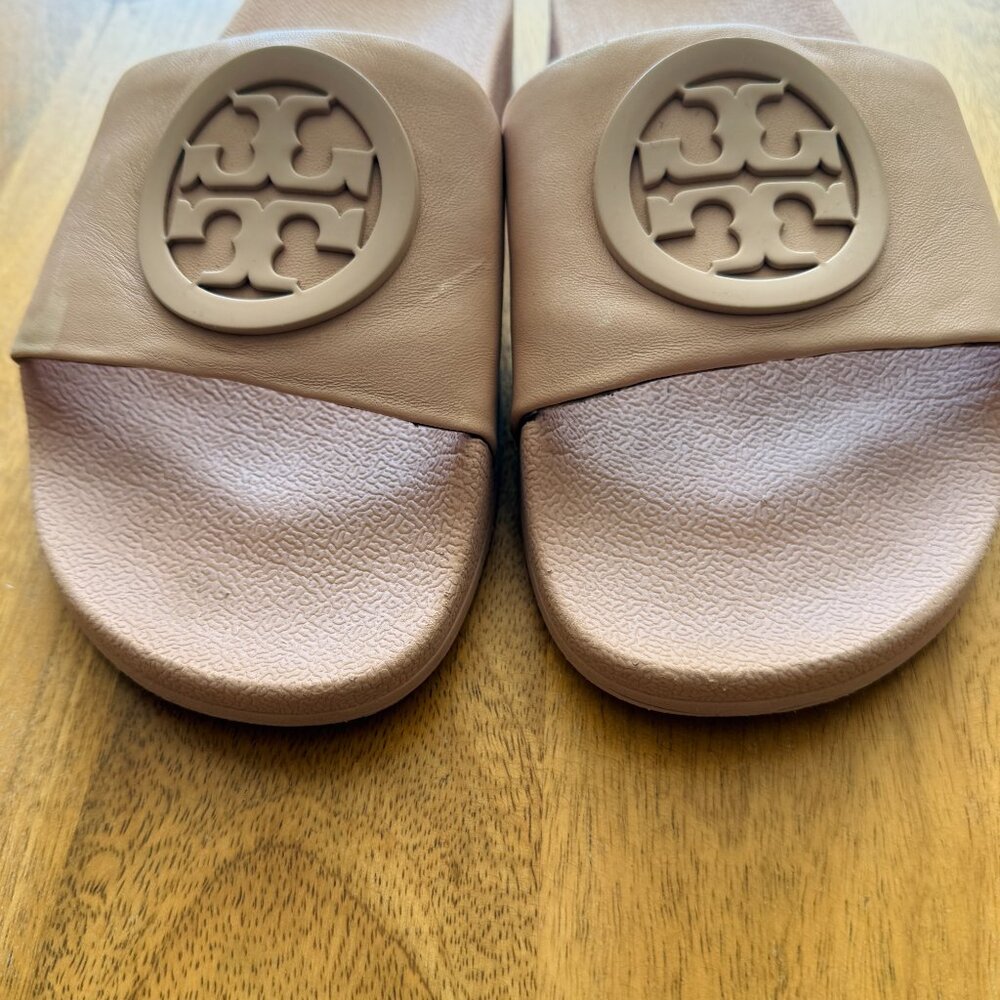 Tory Burch Lina Women Pink Slide Sandals - Size 6 - Picture 9 of 11